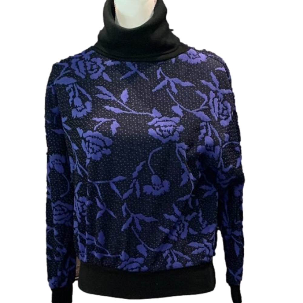 🔥🔥SALE🔥🔥Vintage 80's e.v.ltd Floral Turtle Neck Sweater